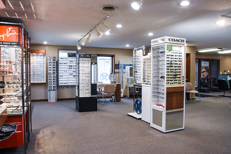 Photo of our frame and sunglasses display area.